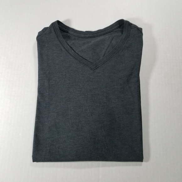Lululemon Basic V Neck T-Shirt Size XL Athletic Tee Shirt Heather Blue - Picture 1 of 7
